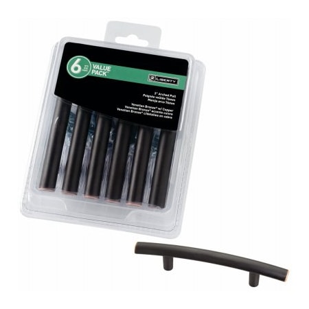 Brainerd Mfg/Liberty Hdw 6PK3 BRZ Arch DrawPull P22667C-VBC-U1